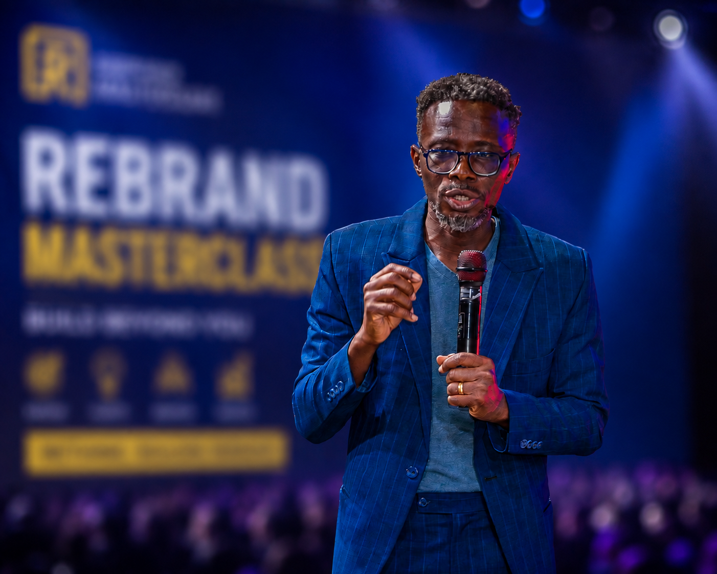 Bernard Kelvin Clive leading Rebrand Masterclass