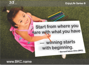 winning starts with beginning