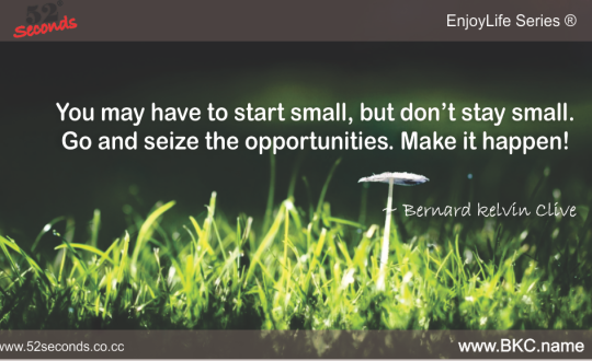 Start small, but don't stay small