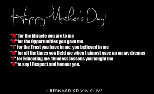 Mothers Day Message