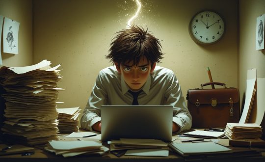 A_frustrated_young_professional_with_a
